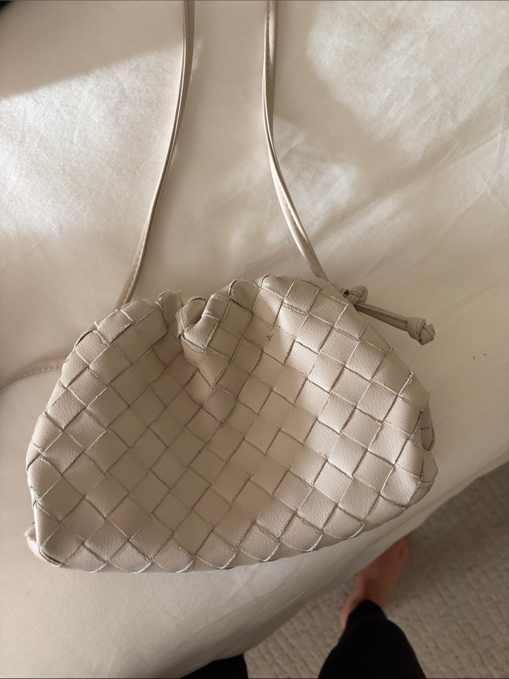 Bottega Look Alike Cream Bag